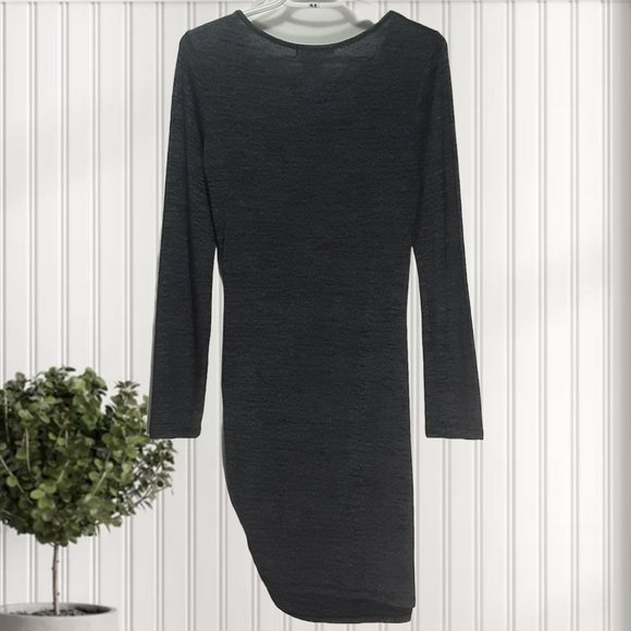 M | Black Note | Twisted Mid Long Sleeved Dress - Picture 2 of 3
